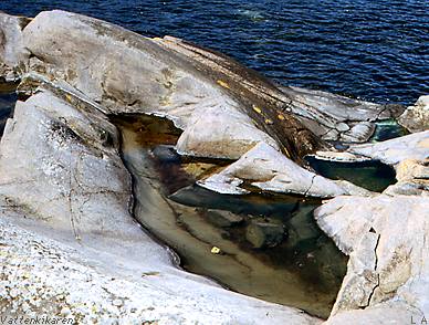 Rock pools on different levels